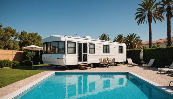 Vacances de rêve : mobil-home de luxe avec piscine privée